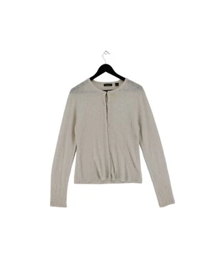 Cárdigan para mujer Donna Karan M crema 100 % cachemir cuello redondo Foto 1 de 4