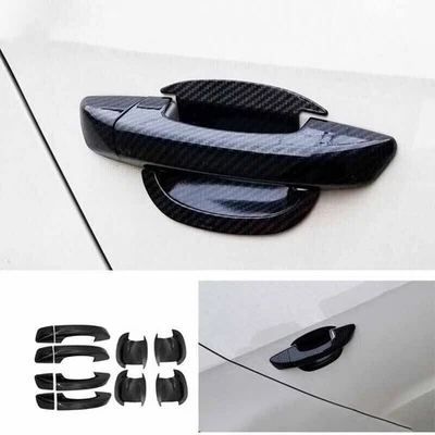 Tazón de puerta taza 2010-2013 manija cubierta embellecedor fibra de carbono para Volkswagen Golf MK6 Foto 1 de 4