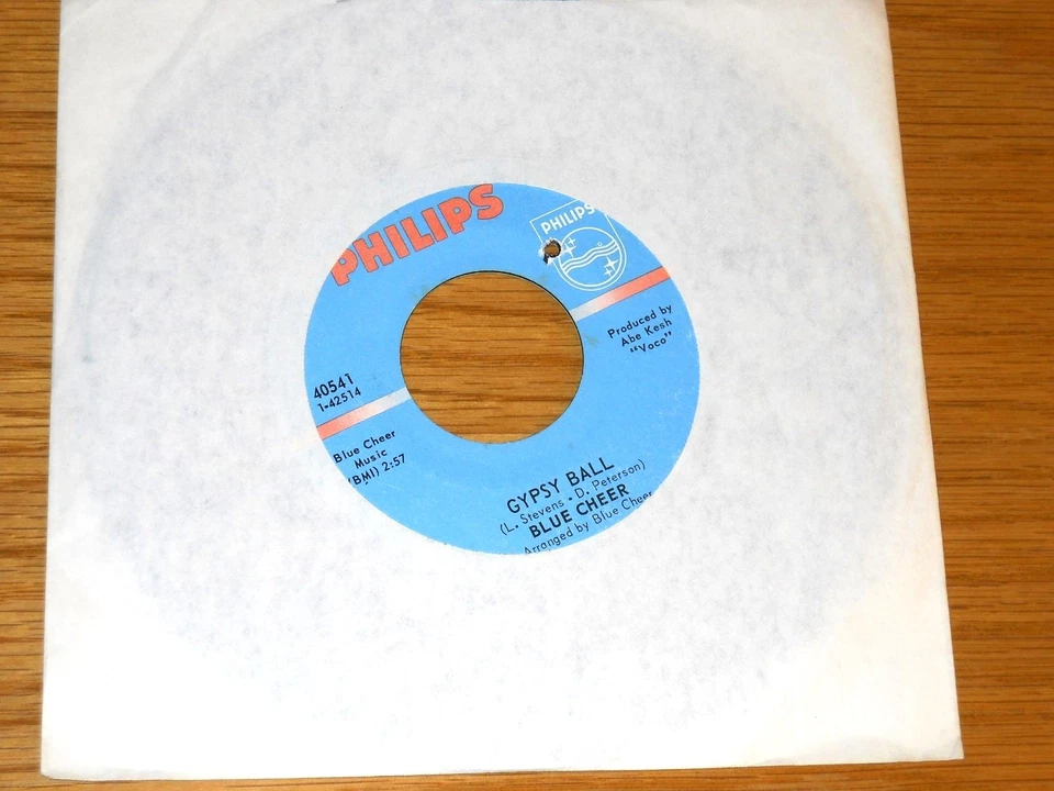 60s ROCK 45 RPM - BLUE CHEER - PHILIPS 40541 - "GYPSY BALL"+"JUST A LITTLE BIT" - Image 1 of 1