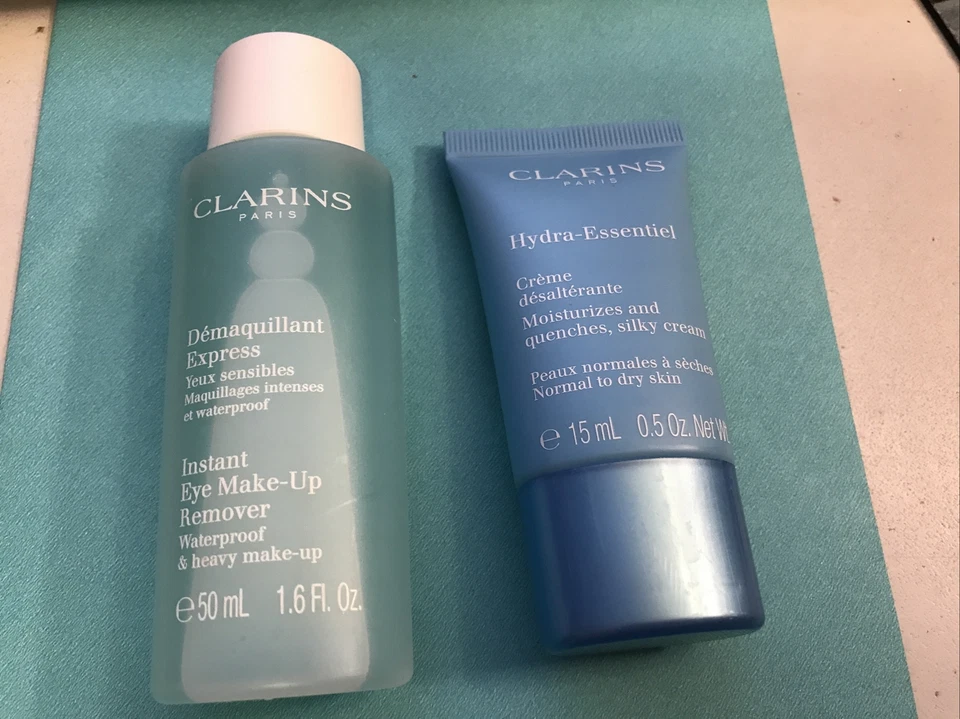Clarins Hydra-Essentiel Hidrata y Apaga, Crema Sedosa y Desmaquillante de Ojos Foto 1 de 1