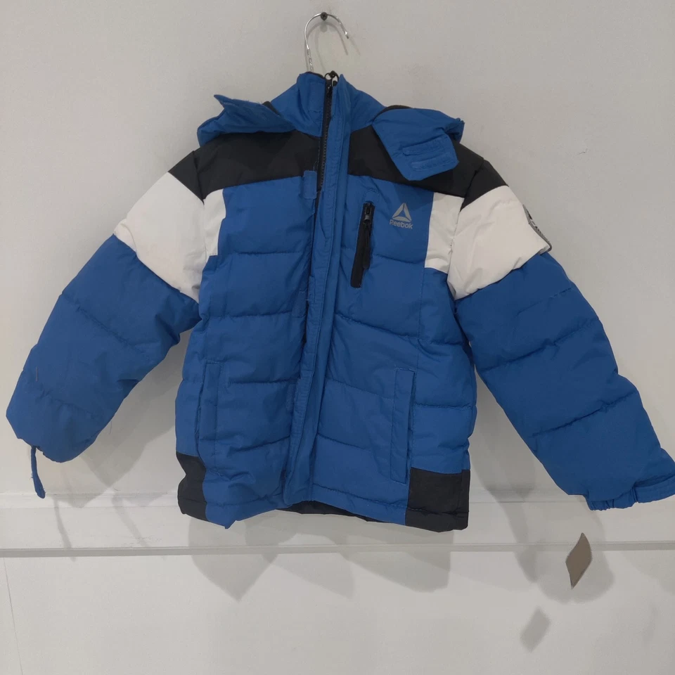NWT DEFECT Reebok Boys' Active Bubble Puffer Jacket Size 7 Blue $80 GG004 - Image 1 of 3