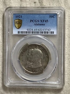 1921 ALABAMA COMMEMORATIVE Half Dollar PCGS XF45 Gold Shield Classic Commem - Picture 1 of 8
