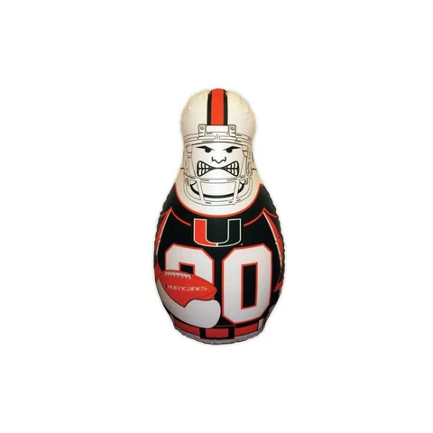 Miami Hurricanes Mini Bop Bag Inflatable Punching Bag [NEW] NCAA Balloon Cover