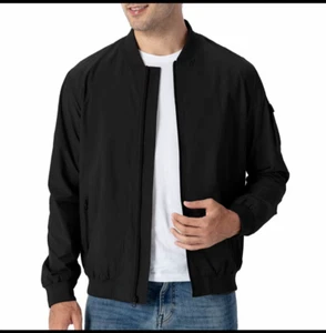 GOPUNE Bomber Uomo Giacche da Pista Giacca a Vento Casual Outdoor Golf Fashio - Foto 1 di 11