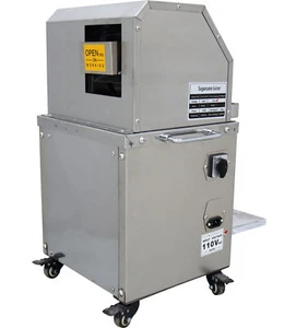 Exprimidor extractor de caña de azúcar eléctrico vertical de 110 V máquina de prensa 3 rodillos - Imagen 1 de 9