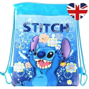 Disney Lilo & Stitch PE Drawstring Bag Sports Swimming School Backpack Water Kit - Picture 1 of 1