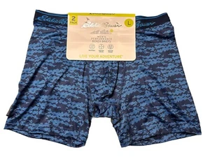 Paquete de 2 calzoncillos boxer Eddie Bauer Performance para hombre grandes (36-38) azules/grises - Imagen 1 de 2