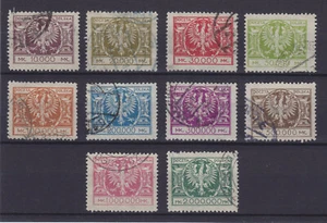 POLONIA 1924, FISCHER 172-181, JUEGO COMPLETO, USADO, ZL. 800,- - Imagen 1 de 1