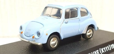 1/64 Konami 1967 SUBARU 360 DELUXE BLUE diecast car model - Image 1 of 3