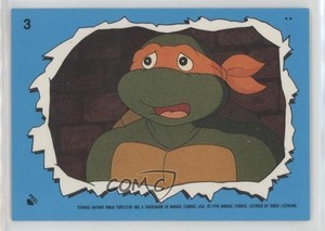 1990 Topps Teenage Mutant Hero Turtles Ireland Stickers Michaelangelo #3 un2