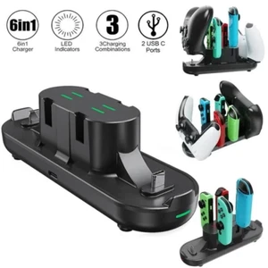 6 in 1 Ladestation für PS5 Controller, Joycon Switch Pro Xbox Series S/X LED - Bild 1 von 5