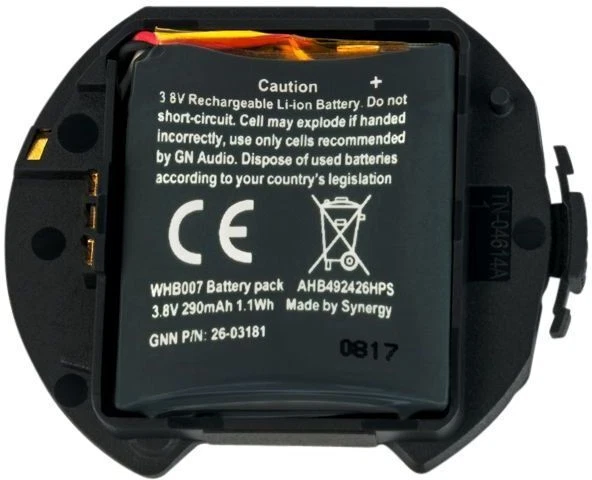 JABRA Ersatzakku für JABRA Engage 65/75 Zubehör Li-Ion 290 mAh BRANDNEU