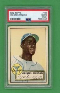 1952 Topps #195 Minnie Minoso **** CENTERED **** ROOKIE ***** PSA Good 2 (MK) *