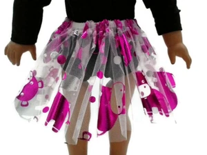 Hot Pink Hippo Tutú 18" Muñeca Ropa Se Adapta a Muñecas Americanas Niñas Ideal para Ballet - Imagen 1 de 4