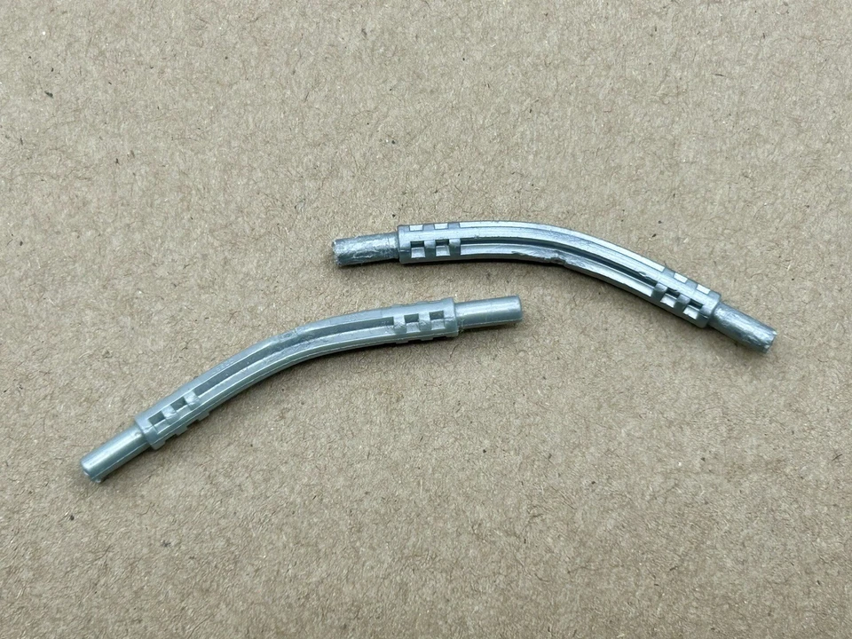 LEGO Parts Lot (2) Pearl Light Gray / Flat Silver Hose, Soft Axle 7L ~ No 32580 - Image 1 of 1