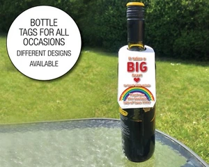 Personalisiertes Lehrergeschenk Wein Gin Flasche Geschenketiketten Danke Lehrer Herz 42 - Bild 1 von 4