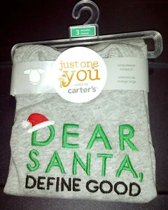 0 to 3 month Dear Santa Define Good Baby Long Sleeve One Piece outfit New in Pkg - Picture 1 of 4