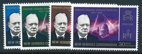 NEW HEBRIDES 1966 CHURCHILL COMMEMORATION SG114/117  MNH Cover