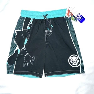 BLACK PANTHER AVENGERS Swim Trunks UPF-50+ Bathing Suit Boys Size 4/5 NWT $25 - Picture 1 of 5