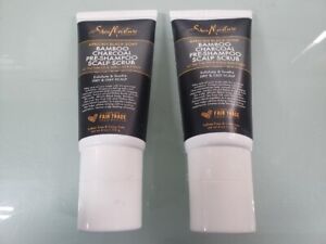 SHEA MOISTURE- African Black Soap Bamboo Charcoal Pre Shampoo Scalp Scrub -LOT 2