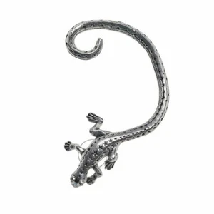 Alchemy Gothic FIRE LIZARD EAR WRAP, Lead Free Fine Pewter Salamander Earring - Picture 1 of 2