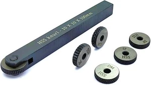 New Single wheel knurling tool holder with 5 spare HSS knurls (10 x 10 x 100 mm) - Picture 1 of 1