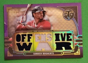 2022 Topps Triple Threads XANDER BOGAERTS Triple Relic Amethyst #/27 - Bild 1 von 2