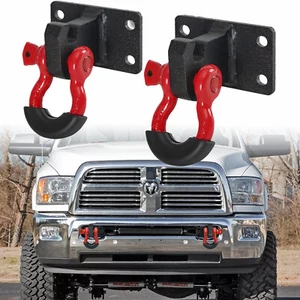 2x Soporte de montaje de gancho de remolque para grillete de parachoques delantero para RAM 2500/3500 2010-2019 2020 - Imagen 1 de 9