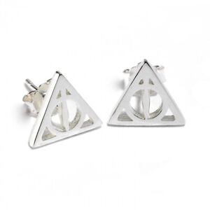 Official Sterling Silver Harry Potter Deathly Hallows Stud Earrings