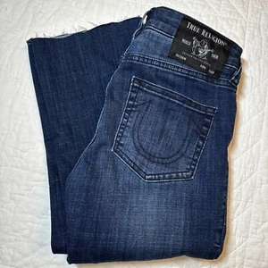 True Religion Womens Jeans Becca Mid Rise Bootcut Size 26 Raw Hem - Picture 1 of 10