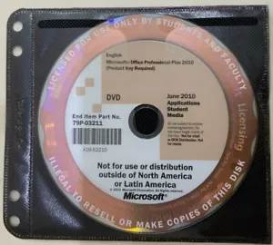Microsoft Office Professional Plus 2010 Student & Faculty PRODUCT KEY - Picture 1 of 2