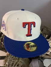 NEW ERA 59FIFTY TEXAS RANGERS FITTED HAT SIZE 7 3/4 SKY UV 1995 ASG PATCH