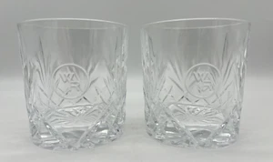 Set of 2 Woodford Reserve Bourbon Glencairn Crystal Rocks Glasses Low Ball 9.4oz - Picture 1 of 5