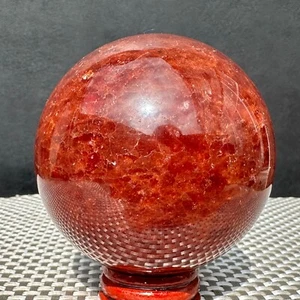 598G Natural strawberry quartz ball Crystal jewelry Reiki energy Healing F395 - Picture 1 of 13
