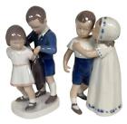 Set 2 Bing Grondahl B&G Porcelain Figurines Love Refused 1614 Boy Girl Coat 2312