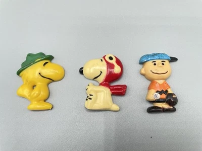 Snoopy Peanuts Vintage Refrigerator Magnet Collection Of 3 Charles Schulz - image 1 of 3