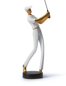 Golf Figurine Statue Golfer Decoration Arts Home Decor Sculpture Polyresin Wh... - Picture 1 of 8