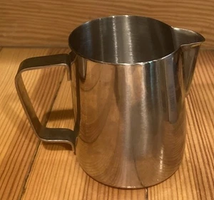 Milk Frothing Pitcher 10 Oz. 18/10 Stainless Steel Cappuccino Latte Barista Tool - Picture 1 of 8