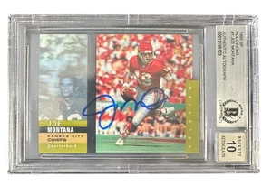 1995 SP Holoview Joe Montana #1 BGS 10 AUTOGRAPH HOF Chiefs 49ers On Card Auto - Picture 1 of 4
