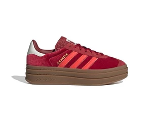 Adidas Gazelle Bold IG4388 Women's Bright Red Velvet Lifestyle Shoes DWA2117 - Picture 1 of 48