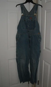 Dickies Latzhose Herren 38 x 30 blau Denim Carpenter Bibs siehe Fotos - Bild 1 von 12