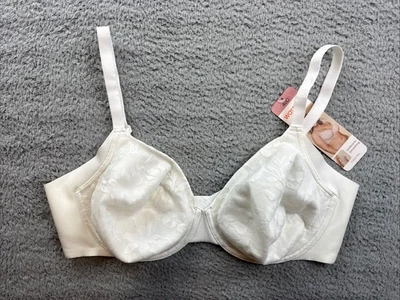 Sutiã de renda Simply Perfect by Warner's feminino 40D branco alisador lateral e axila - Imagem 1 de 4