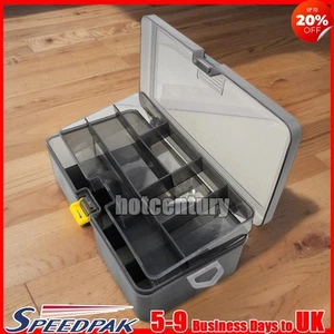Double Layer Fishing Box Waterproof Plastic Lures Hook Minnow Bait Storage Case - Picture 1 of 12