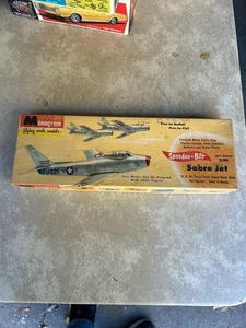 NORTH AMERICAN F-86 SABRE JET Superkit Balsa Model Jet Airplane Kit Monogram T5 - Picture 1 of 2