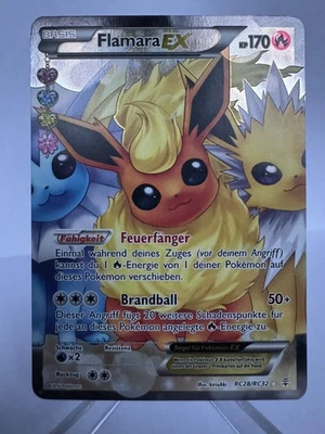 Pokemon TCG Karte Flamara EX - Deutsch NM RC28 RC32 Generationen Full Art NM  - Bild 1 von 4