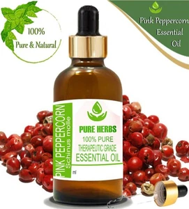 Pure Herbs Pink Peppercorn 100% Pure & Natural Schinus Molle Essential Oil - Picture 1 of 11