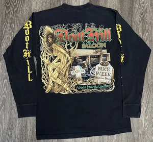 Camisa De Colección Boot Hill Salón Para Hombres Mediana Daytona Beach Bike Semana 1999 Años 90 - Imagen 1 de 9