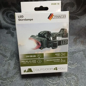 Schwaiger LED Portable Kopf Stirnlampe 3 W COB LED Hell Licht Outdoor Camping - Bild 1 von 4