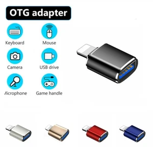 USB A to Adapter OTG for iPhone iPad USB Stick Camera Data Fast Charging 3.0 - Picture 1 of 12