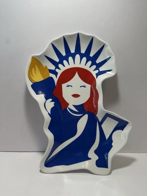 NEW Statue of Liberty Melamine Serving Tray Plate Dish Patriotic Kitchenware NYC - Image 1 of 4